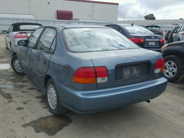 2HGEJ6527VH550462 - 1997 HONDA CIVIC DX TEAL photo 3