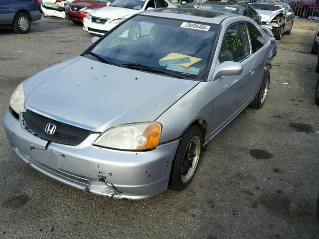 1HGEM229X2L049842 - 2002 HONDA CIVIC EX ვერცხლისფერი ფოტო 2