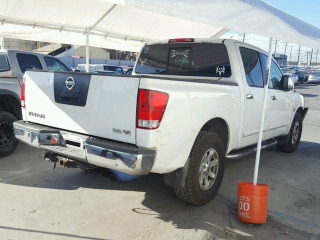 1N6AA07B14N561872 - 2004 NISSAN TITAN XE WHITE photo 4