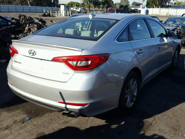 5NPE24AA4GH354728 - 2016 HYUNDAI SONATA ECO SILVER photo 4