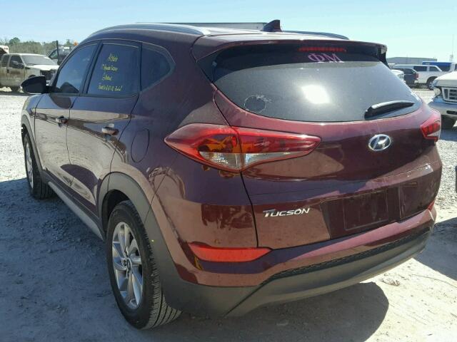 KM8J33A45HU492913 - 2017 HYUNDAI TUCSON LIM MAROON photo 3