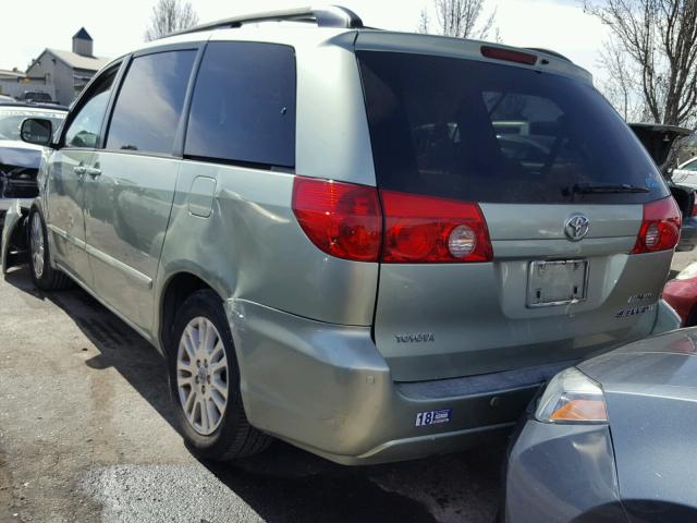 5TDZK22C07S095090 - 2007 TOYOTA SIENNA XLE GREEN photo 3