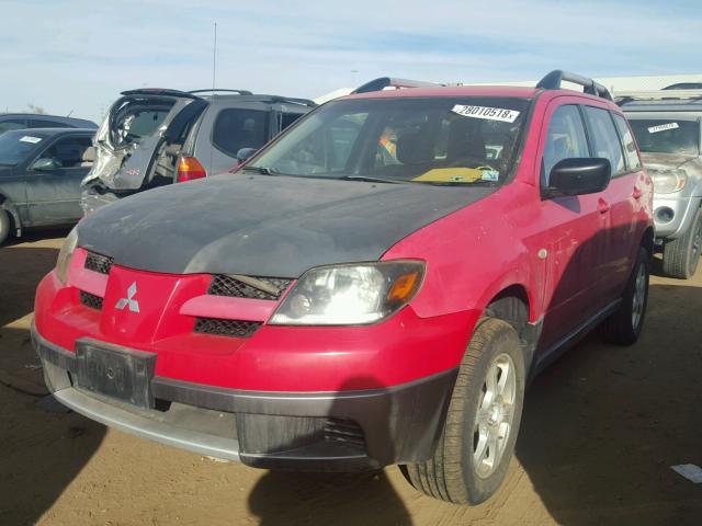 JA4LZ31F94U053859 - 2004 MITSUBISHI OUTLANDER RED photo 2