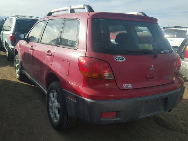 JA4LZ31F94U053859 - 2004 MITSUBISHI OUTLANDER RED photo 3