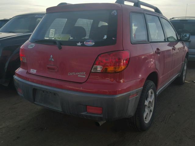 JA4LZ31F94U053859 - 2004 MITSUBISHI OUTLANDER RED photo 4