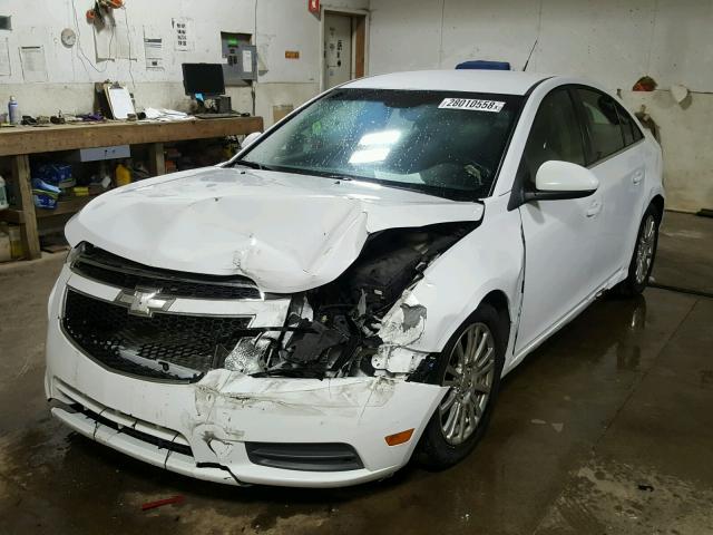 1G1PJ5SC5C7238575 - 2012 CHEVROLET CRUZE ECO WHITE photo 2