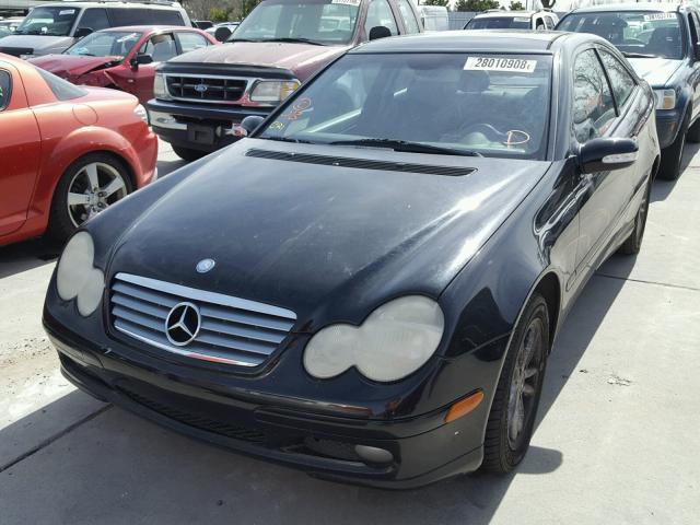 WDBRN47JX2A308156 - 2002 MERCEDES-BENZ C 230K SPO BLACK photo 2