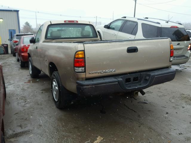 5TBJN32104S443693 - 2004 TOYOTA TUNDRA GOLD photo 3