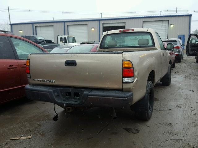 5TBJN32104S443693 - 2004 TOYOTA TUNDRA GOLD photo 4