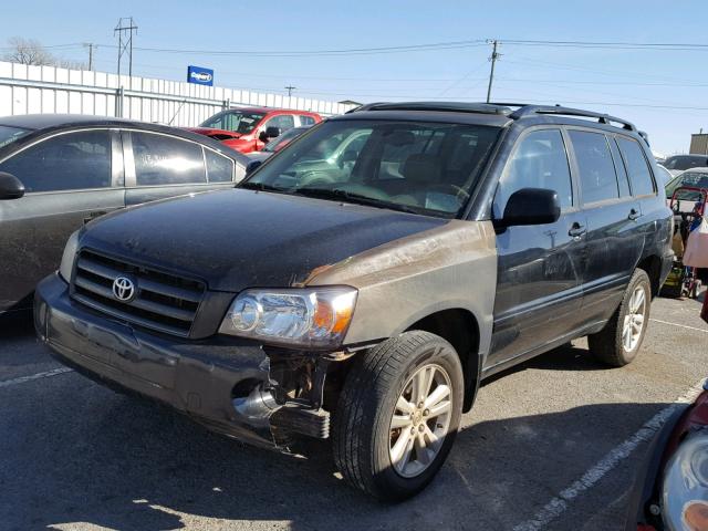 JTEEP21A450134517 - 2005 TOYOTA HIGHLANDER BLACK photo 2