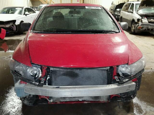 2HGFG12219H004854 - 2009 HONDA CIVIC DX RED photo 9