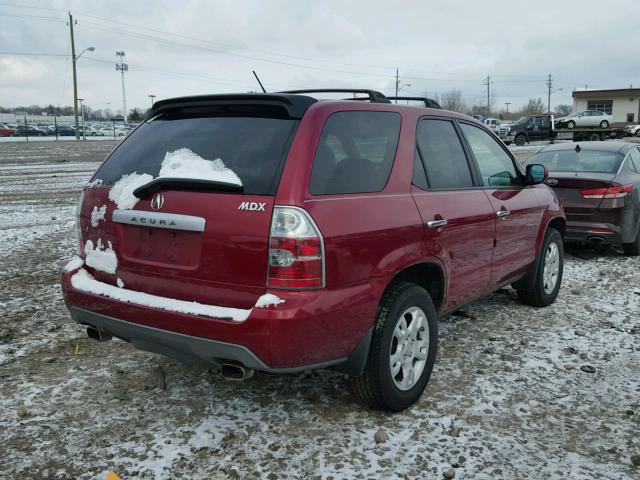 2HNYD18734H522731 - 2004 ACURA MDX TOURIN RED photo 4