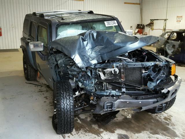 5GTDN13E378141360 - 2007 HUMMER H3 BLUE photo 1