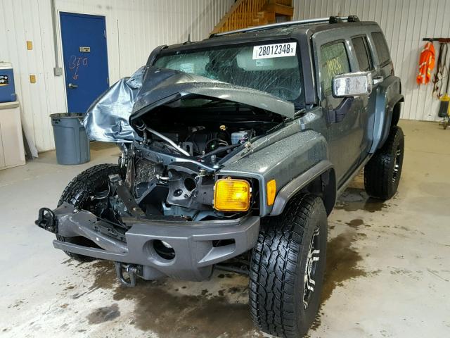 5GTDN13E378141360 - 2007 HUMMER H3 BLUE photo 2