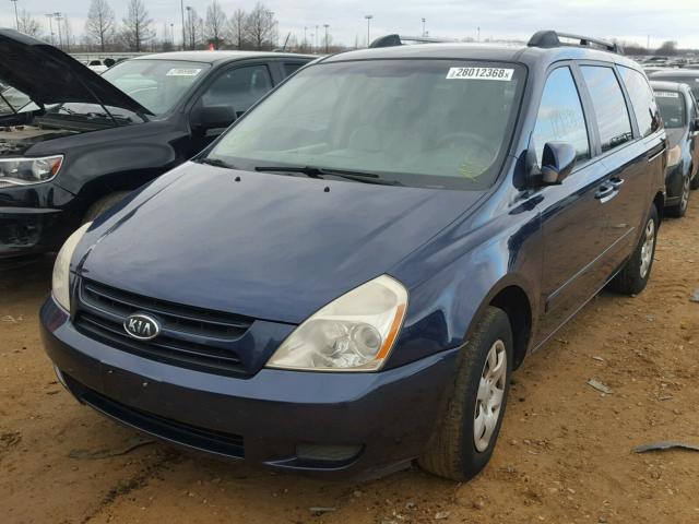 KNDMB233966033887 - 2006 KIA SEDONA EX BLUE photo 2