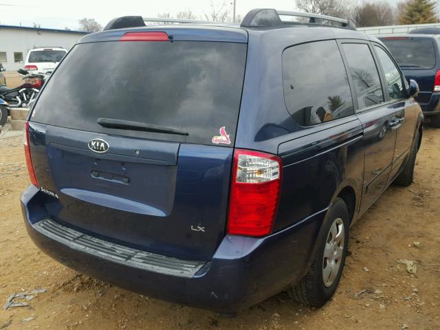 KNDMB233966033887 - 2006 KIA SEDONA EX BLUE photo 4