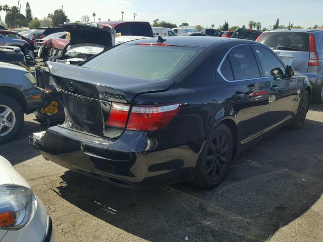 JTHBL46F675028318 - 2007 LEXUS LS 460 BLACK photo 4