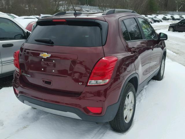 3GNCJPSB9HL147814 - 2017 CHEVROLET TRAX 1LT MAROON photo 4