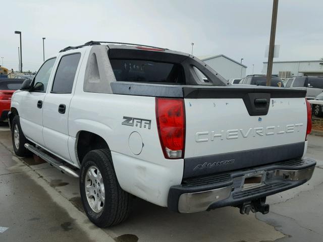 3GNEC12T04G283437 - 2004 CHEVROLET AVALANCHE WHITE photo 3