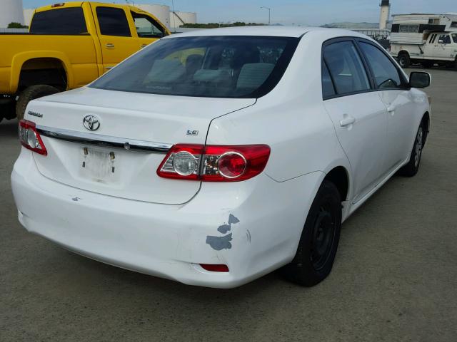 2T1BU4EE6BC569422 - 2011 TOYOTA COROLLA BA WHITE photo 4