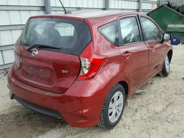 3N1CE2CP2HL364652 - 2017 NISSAN VERSA NOTE RED photo 4