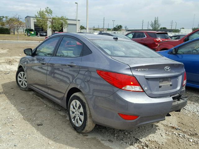 KMHCT4AE1HU274622 - 2017 HYUNDAI ACCENT SE GRAY photo 3