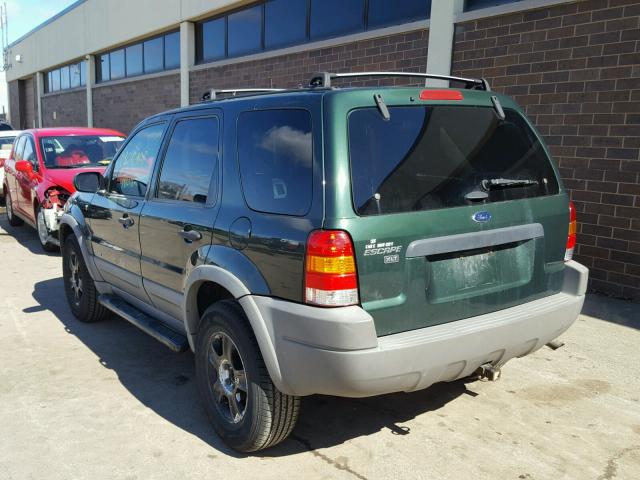 1FMYU04182KB95830 - 2002 FORD ESCAPE XLT GREEN photo 3