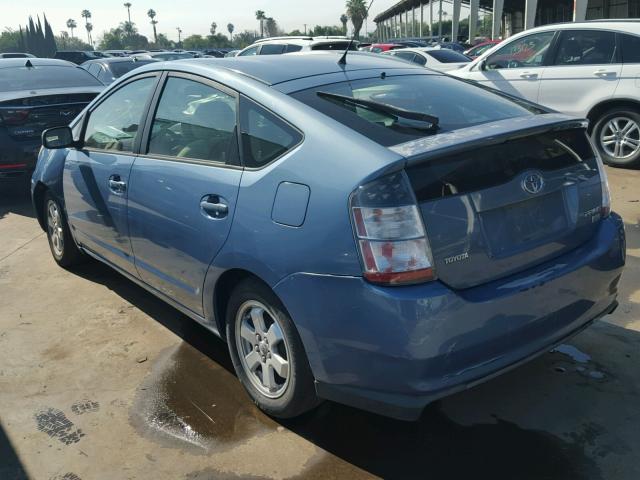 JTDKB20U240020063 - 2004 TOYOTA PRIUS BLUE photo 3