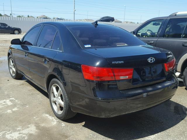 5NPET46C69H488599 - 2009 HYUNDAI SONATA GLS BLACK photo 3