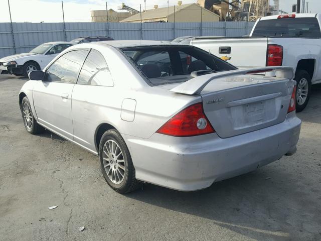 1HGEM22985L050122 - 2005 HONDA CIVIC EX SILVER photo 3