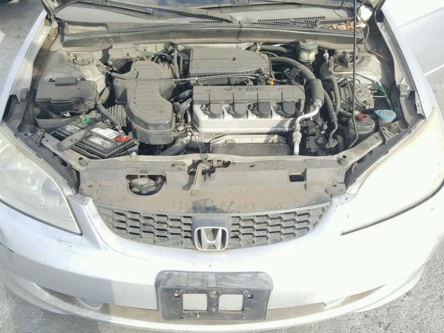 1HGEM22985L050122 - 2005 HONDA CIVIC EX ვერცხლისფერი ფოტო 7