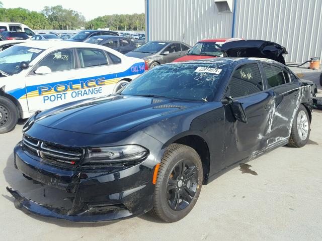 2C3CDXBG6HH552909 - 2017 DODGE CHARGER SE BLACK photo 2