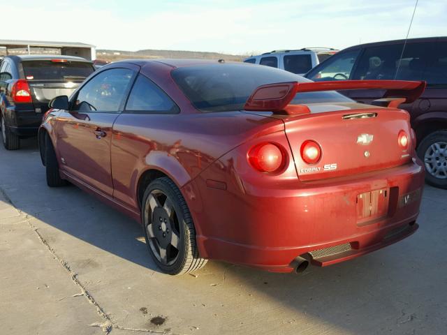 1G1AP18P577323302 - 2007 CHEVROLET COBALT SS MAROON photo 3