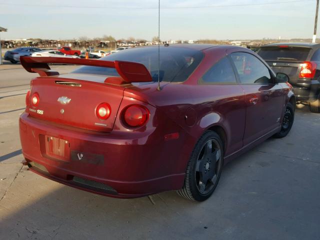 1G1AP18P577323302 - 2007 CHEVROLET COBALT SS MAROON photo 4