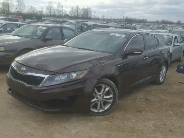 5XXGM4A74DG224866 - 2013 KIA OPTIMA LX PURPLE photo 2