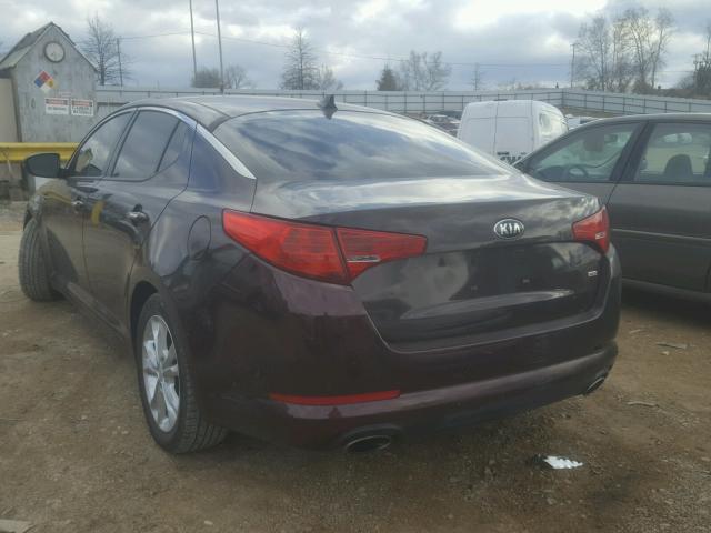 5XXGM4A74DG224866 - 2013 KIA OPTIMA LX PURPLE photo 3