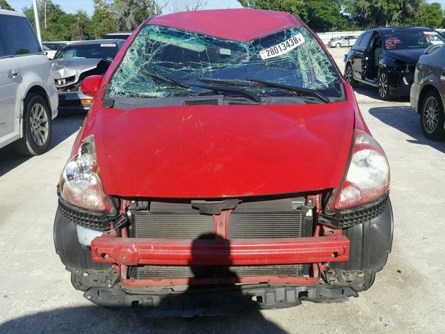 JHMGD384X7S022063 - 2007 HONDA FIT RED photo 9