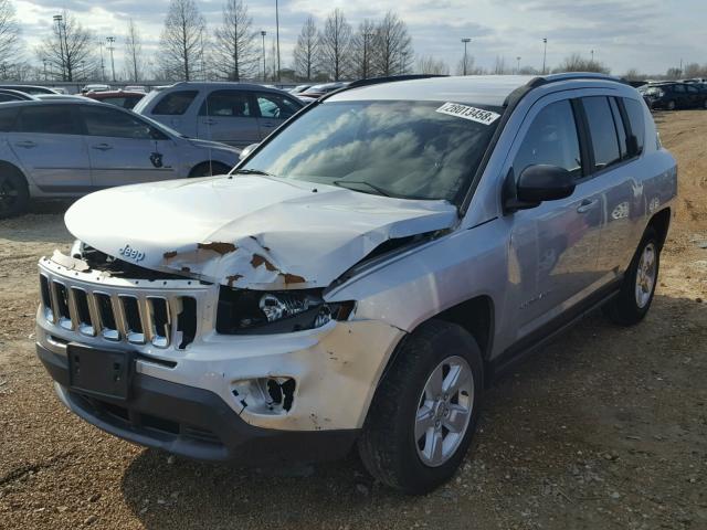1C4NJCBA4ED550134 - 2014 JEEP COMPASS SP SILVER photo 2