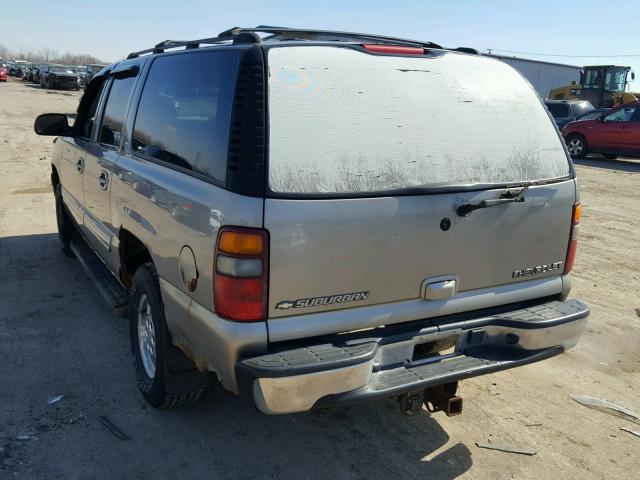 1GNFK16Z12J188287 - 2002 CHEVROLET SUBURBAN K BEIGE photo 3