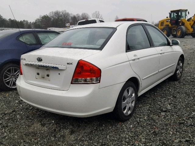 KNAFE121785491489 - 2008 KIA SPECTRA EX WHITE photo 4