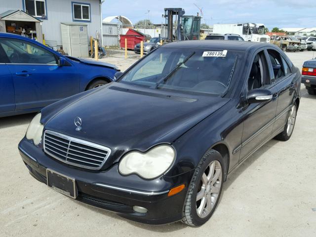 WDBRF40JX4F443389 - 2004 MERCEDES-BENZ C 230K SPO BLACK photo 2