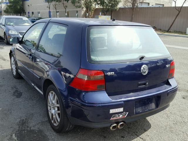 9BWDE61J434027850 - 2003 VOLKSWAGEN GTI BLUE photo 3