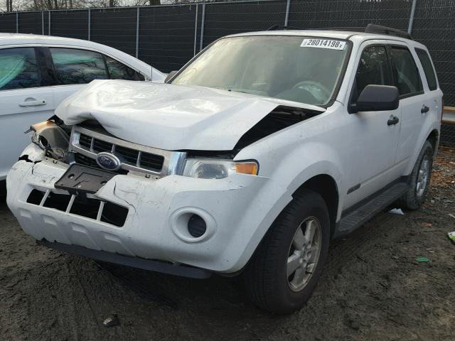 1FMCU92Z08KB02203 - 2008 FORD ESCAPE XLS WHITE photo 2