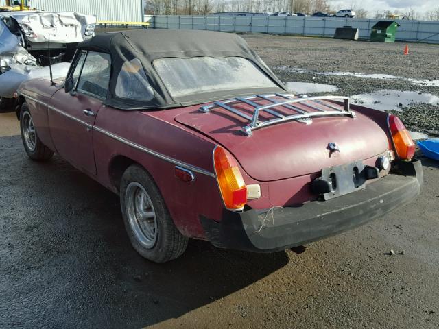 GHN5UH419260G - 1977 MG CONVERTIBL BURGUNDY photo 3