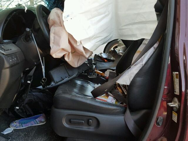 5FNRL3H97AB108170 - 2010 HONDA ODYSSEY TO MAROON photo 5