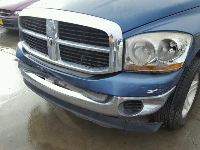 1D7HA18N16S639965 - 2006 DODGE RAM 1500 S BLUE photo 9