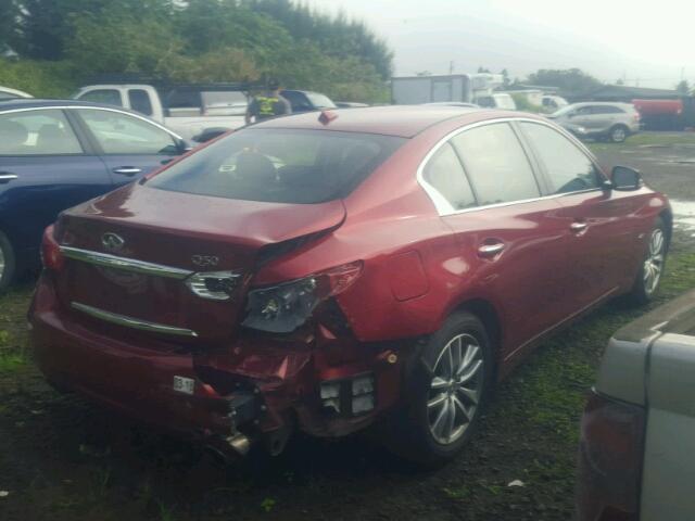 JN1CV7AP2GM200077 - 2016 INFINITI Q50 BASE Rojo foto 4