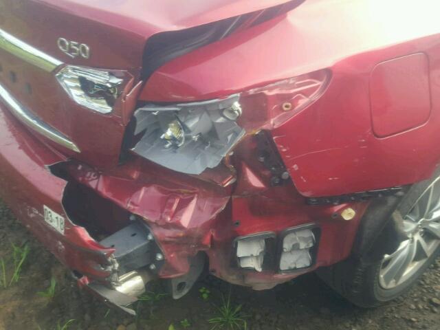 JN1CV7AP2GM200077 - 2016 INFINITI Q50 BASE Rojo foto 9