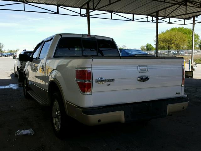 1FTFW1CV9AKB38132 - 2010 FORD F150 SUPER WHITE photo 3