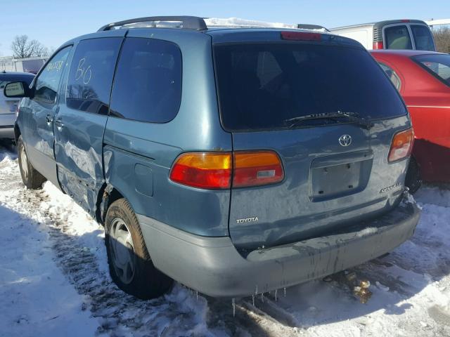 4T3ZF13CXYU301173 - 2000 TOYOTA SIENNA LE TEAL photo 3